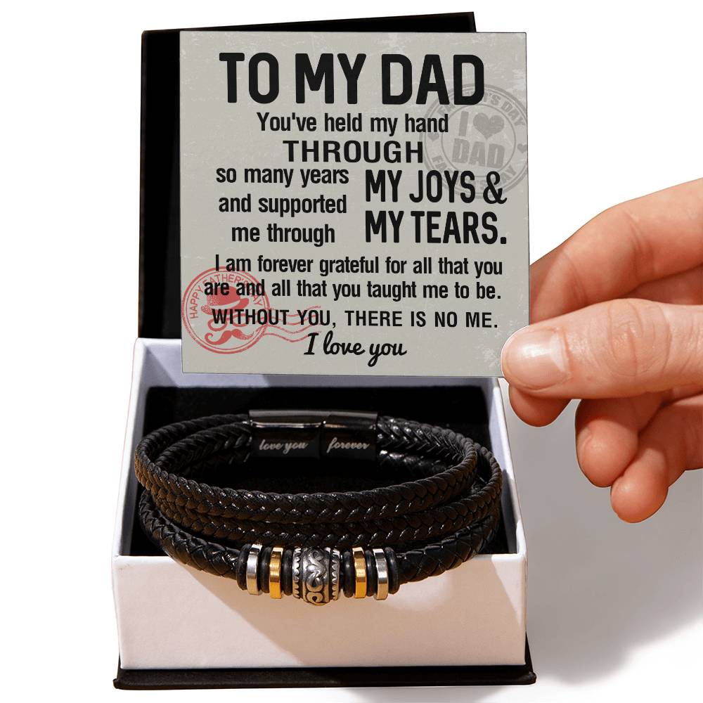 Dad-Held My Hand-Bracelet Men's "Love You Forever" Bracelet