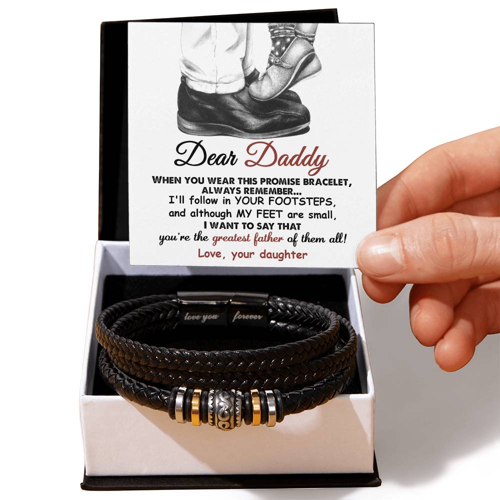 Dad-Promise Bracelet-Bracelet Men's "Love You Forever" Bracelet