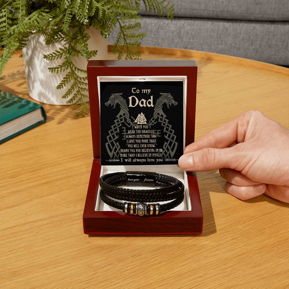 To My Dad, Thank you for believing in me Bracelet.