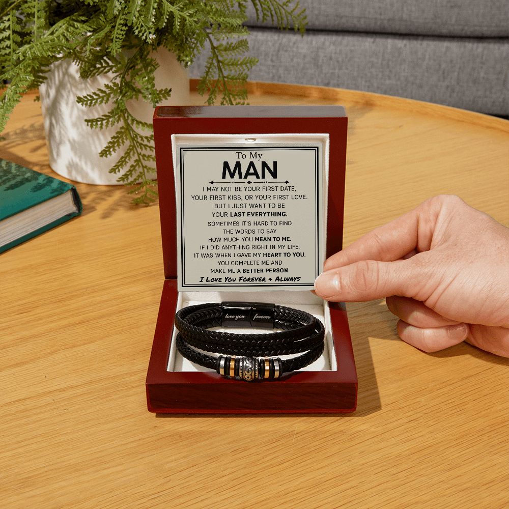 To My Man, You Complete Me - Forever Love Bracelet