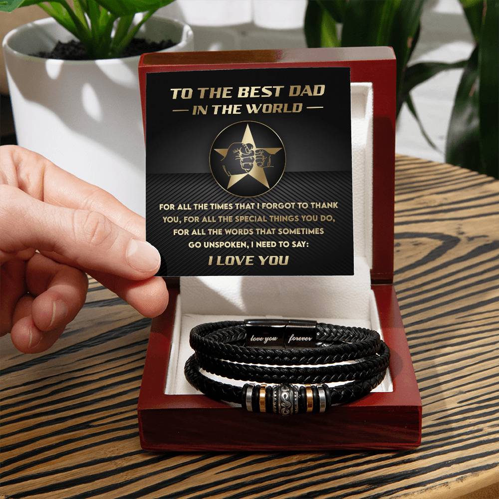 To the Best Dad in the World Bracelet