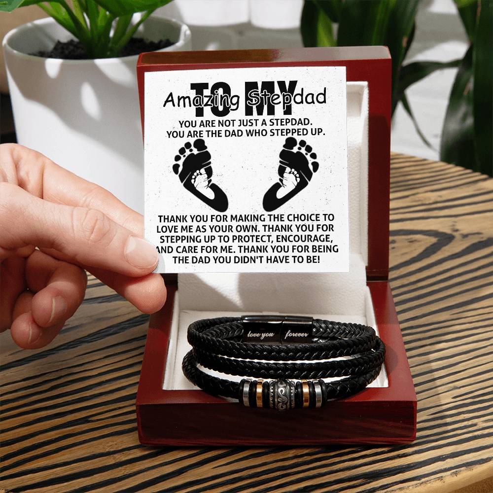 To My Amazing Stepdad Bracelet