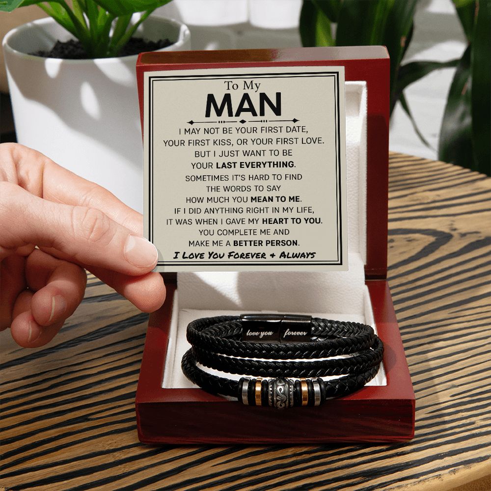 To My Man, You Complete Me - Forever Love Bracelet