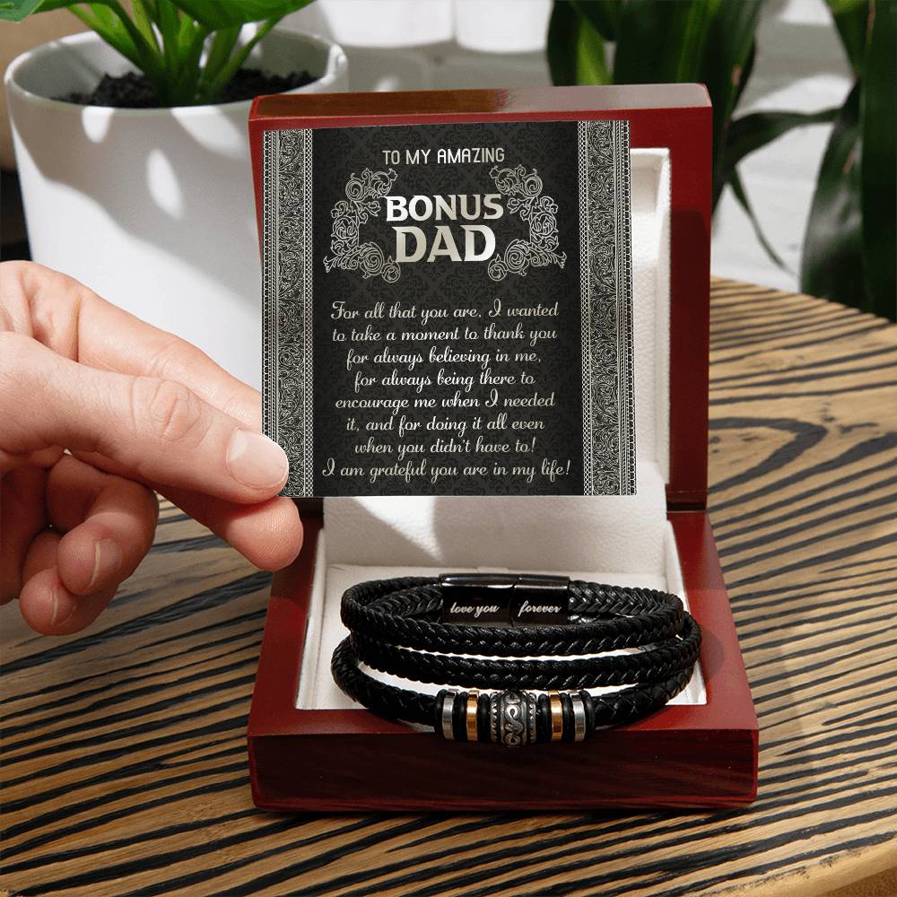 To My Amazing Bonus Dad Bracelet