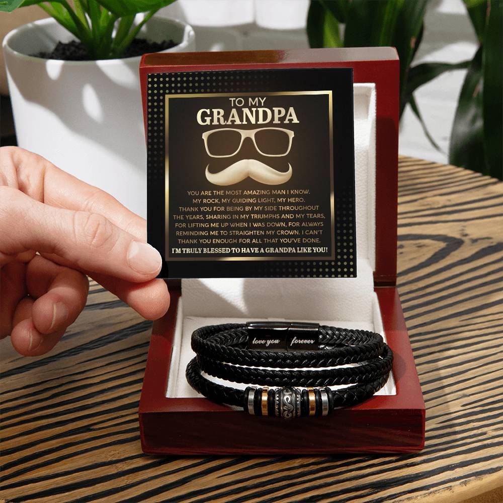 To My Amazing Grandpa Bracelet