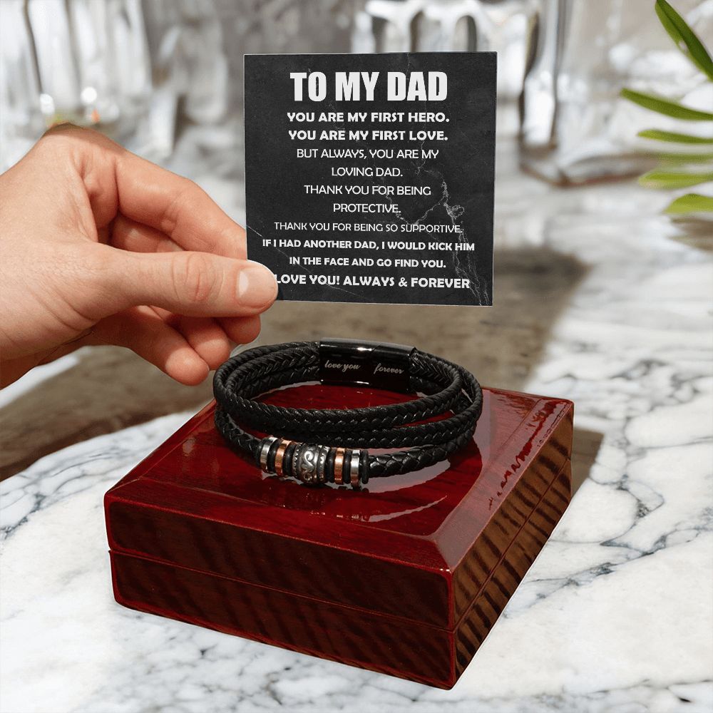 To My Dad You are my Hero - Forever Love Bracelet