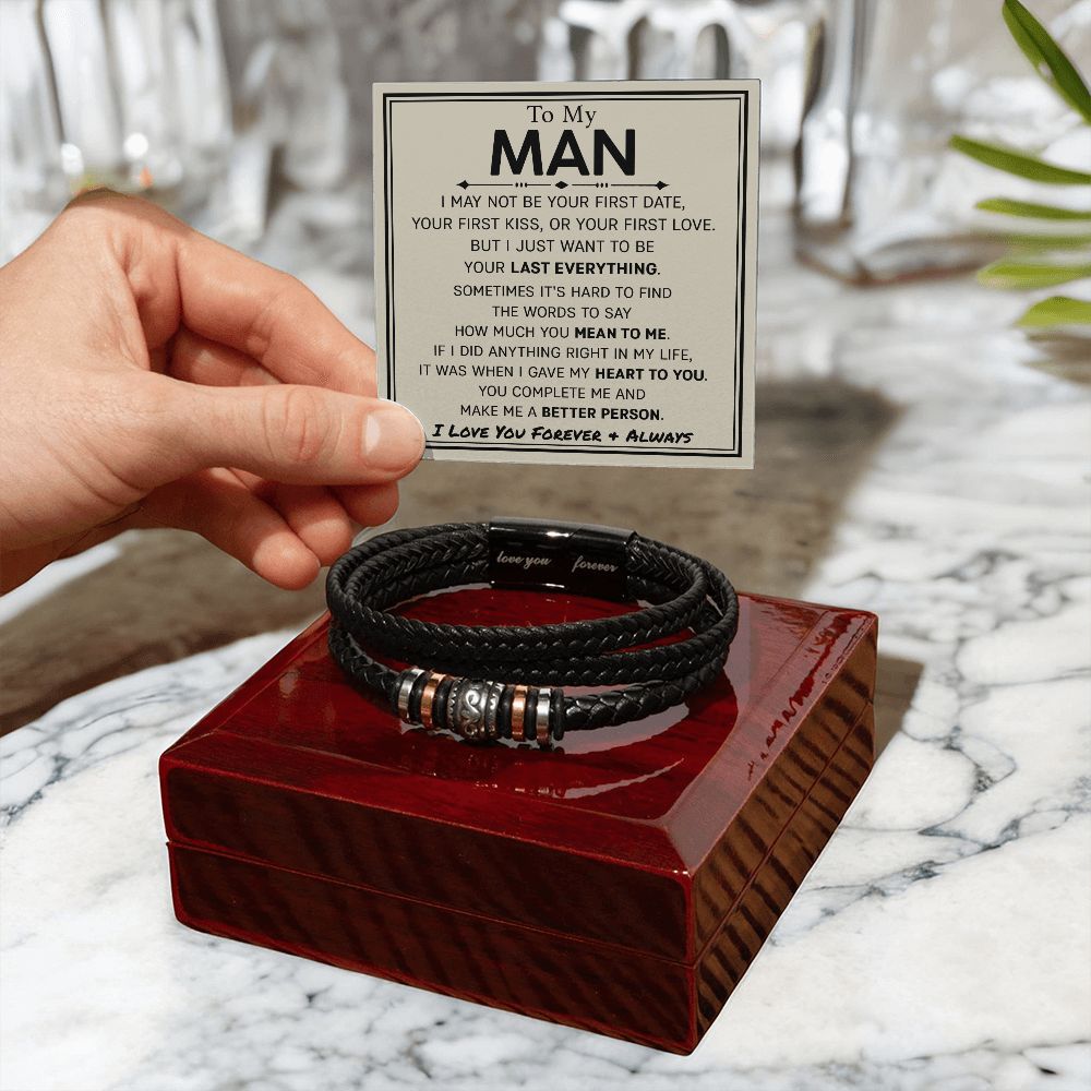 To My Man, You Complete Me - Forever Love Bracelet