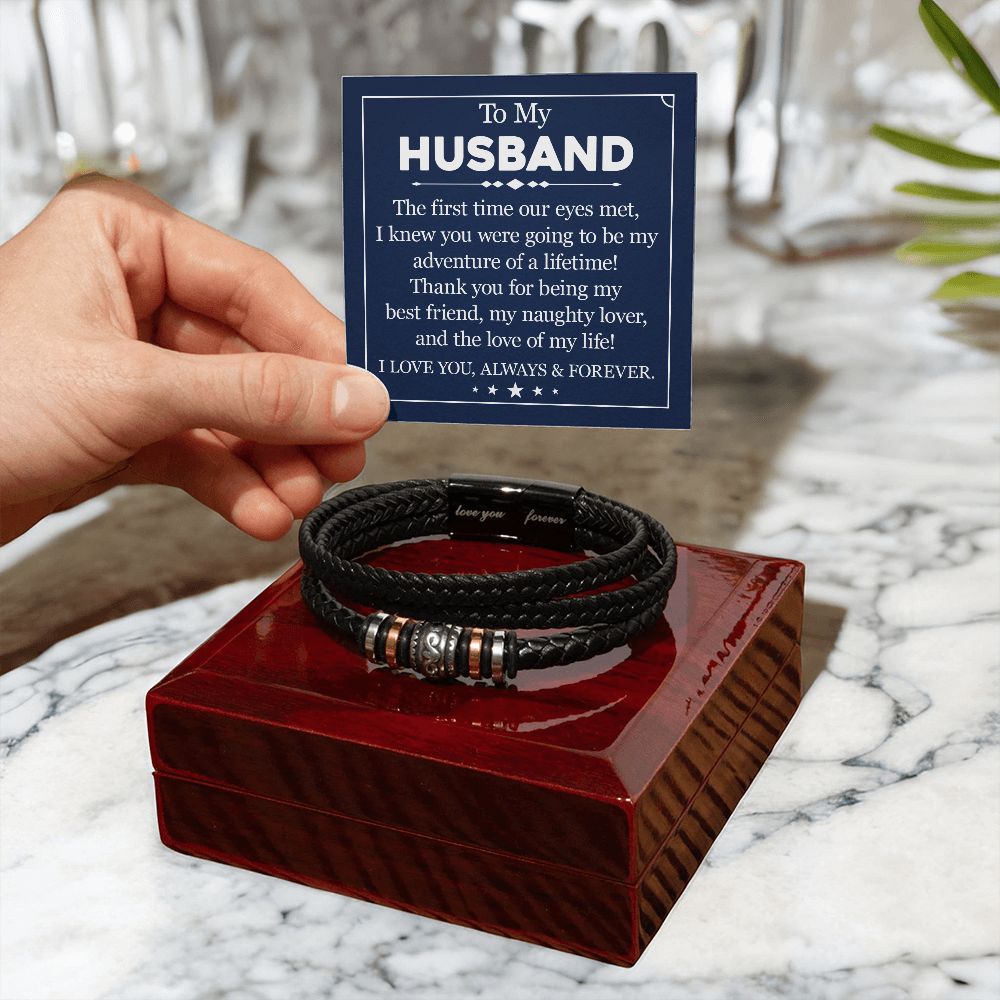 My Husband, My Lifetime Adventure - Forever Love Bracelet