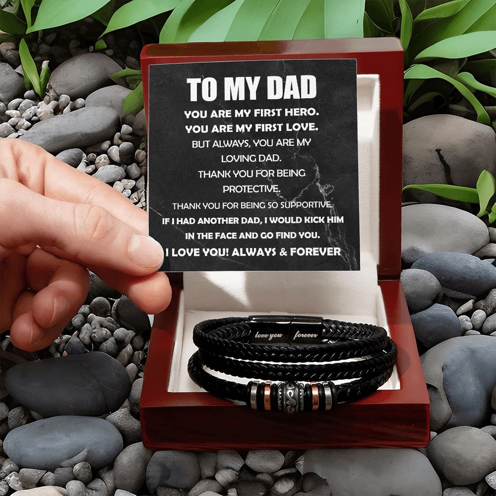To My Dad You are my Hero - Forever Love Bracelet