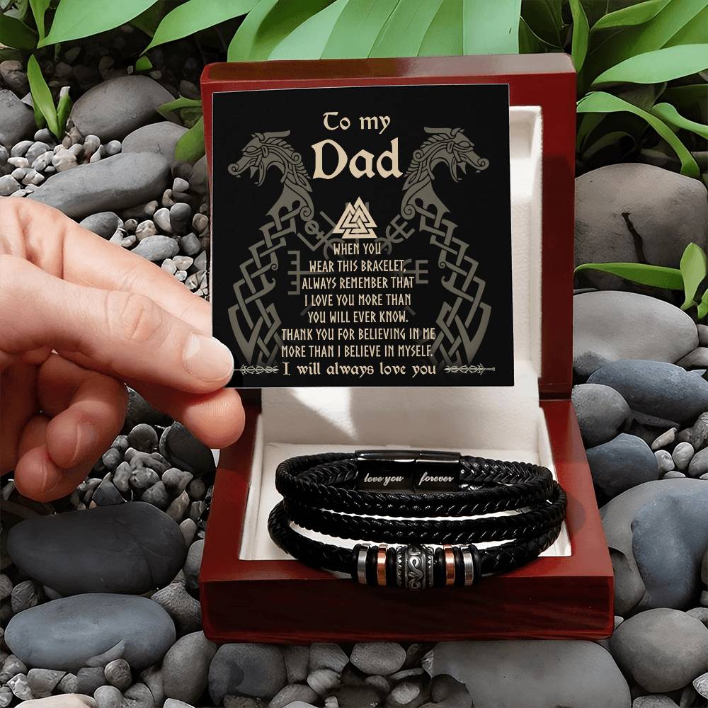 To My Dad, Thank you for believing in me Bracelet.