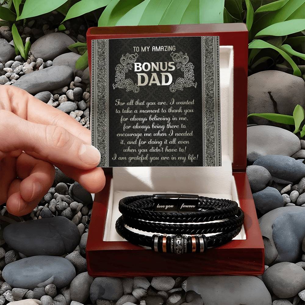 To My Amazing Bonus Dad Bracelet