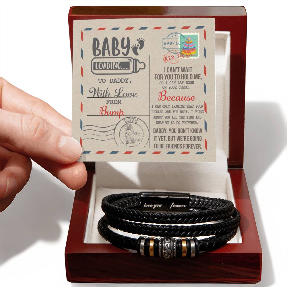 Daddy-On Your Chest-Bracelet Men's "Love You Forever" Bracelet