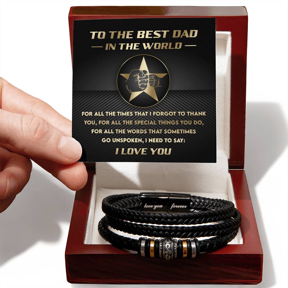 To the Best Dad in the World Bracelet