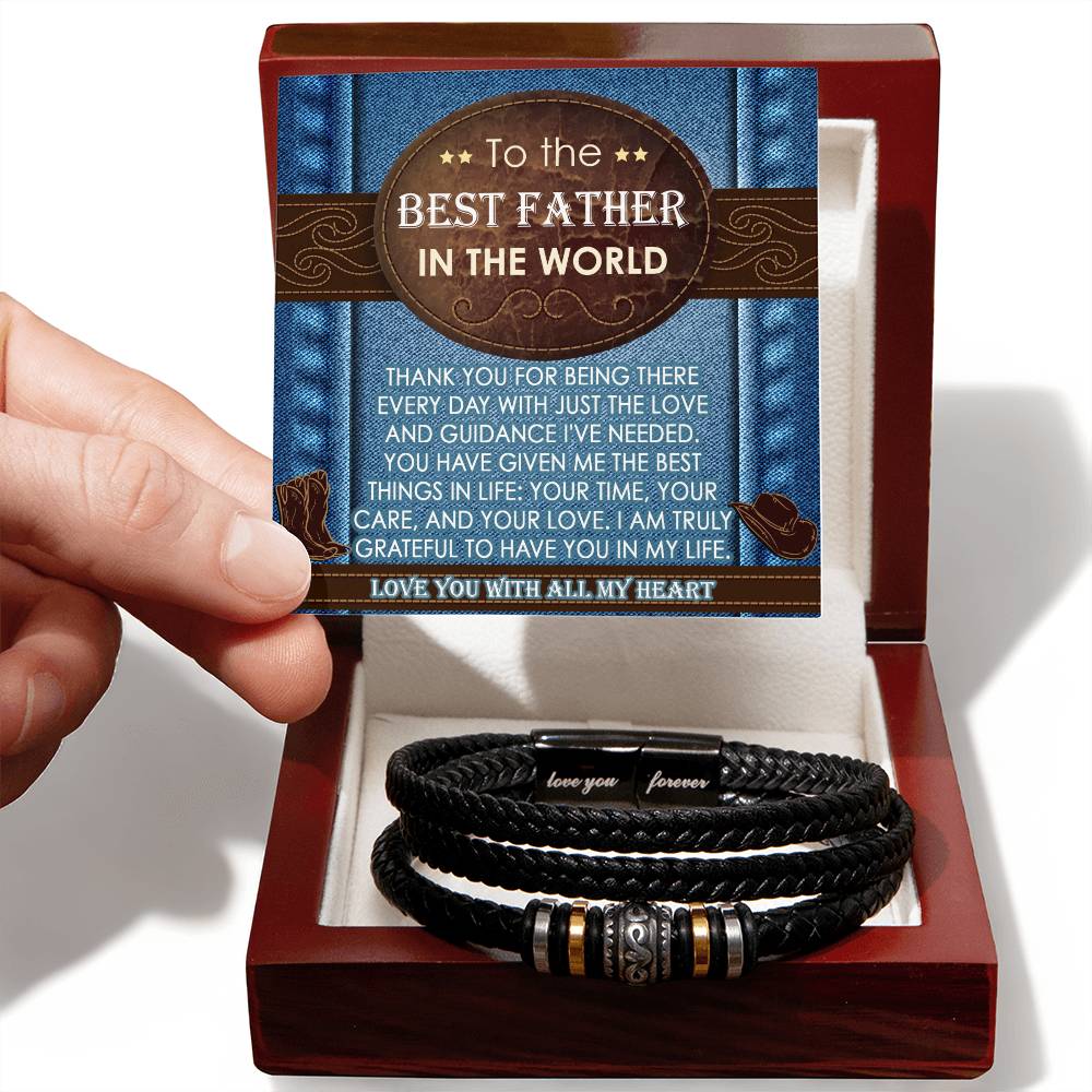 Dad-All My Heart-Bracelet Men's "Love You Forever" Bracelet
