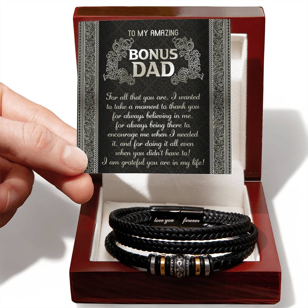 To My Amazing Bonus Dad Bracelet
