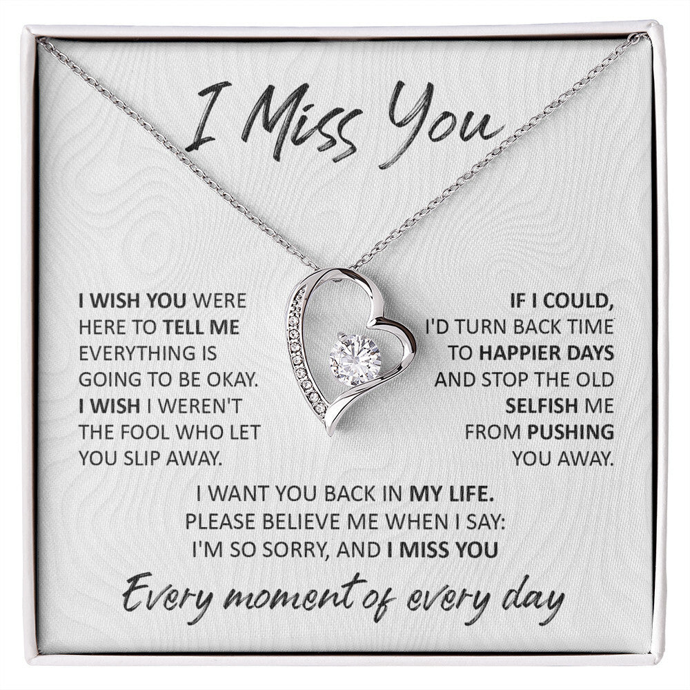 I miss you Forever Love Necklace