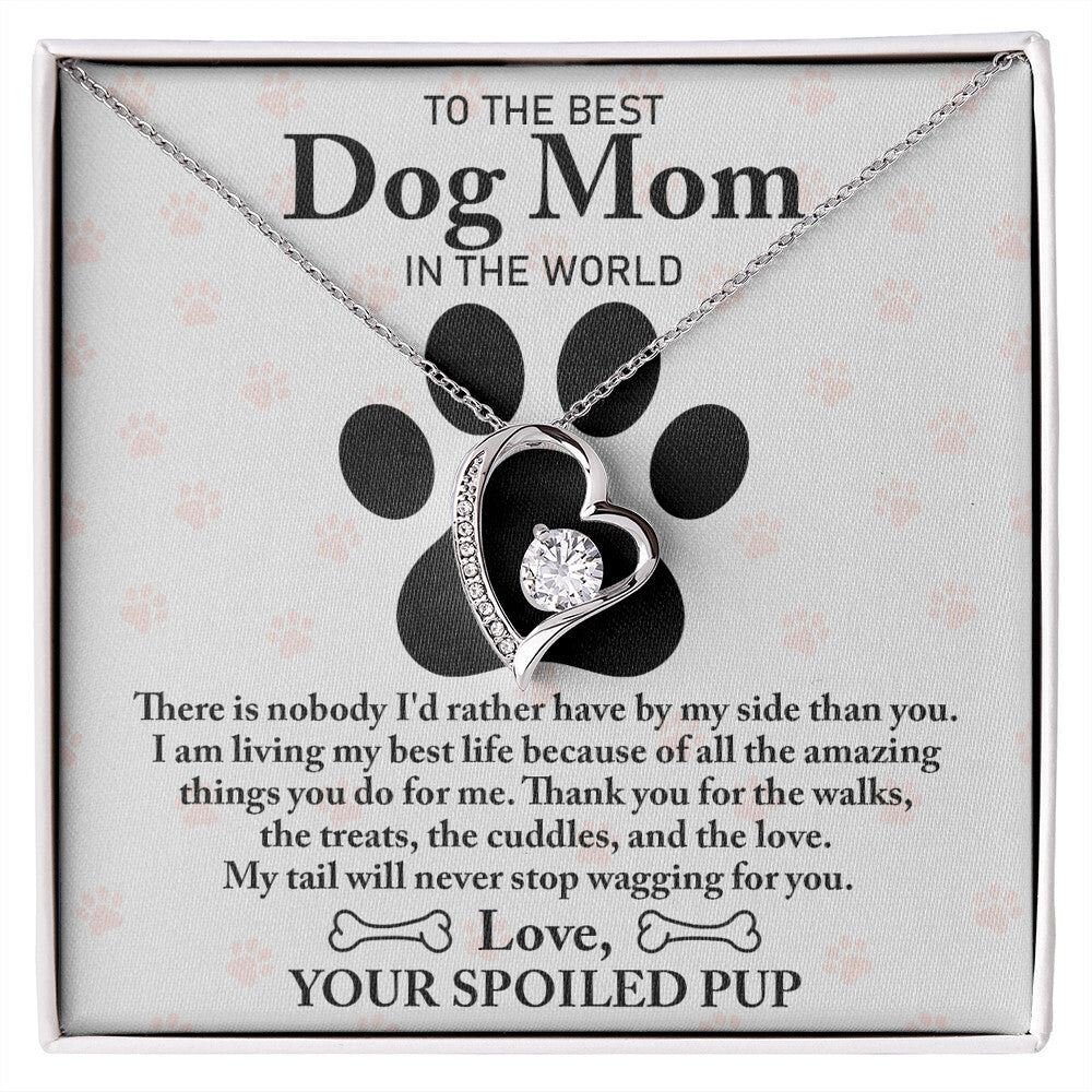For the Best Dog Mom in the world Forever Love Necklace