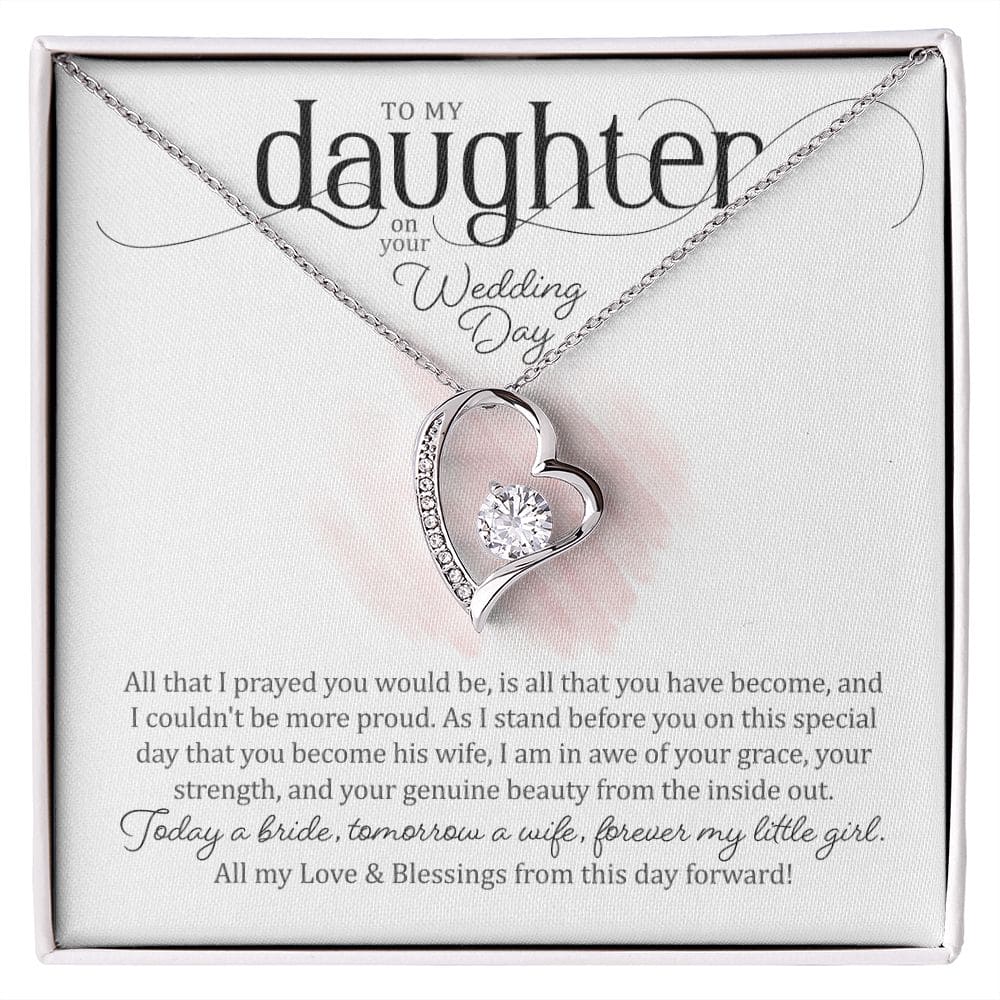 To my daughter on your Wedding Day | Love Heart Necklace