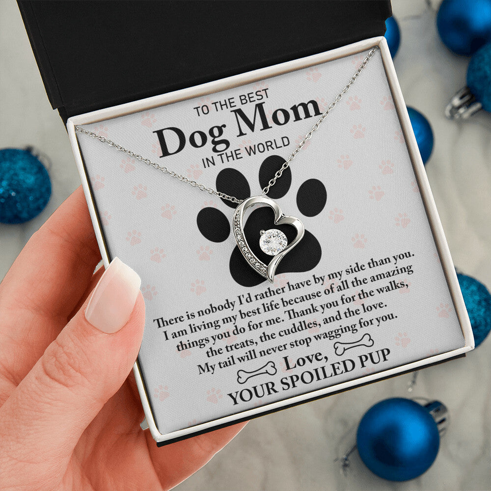 For the Best Dog Mom in the world Forever Love Necklace
