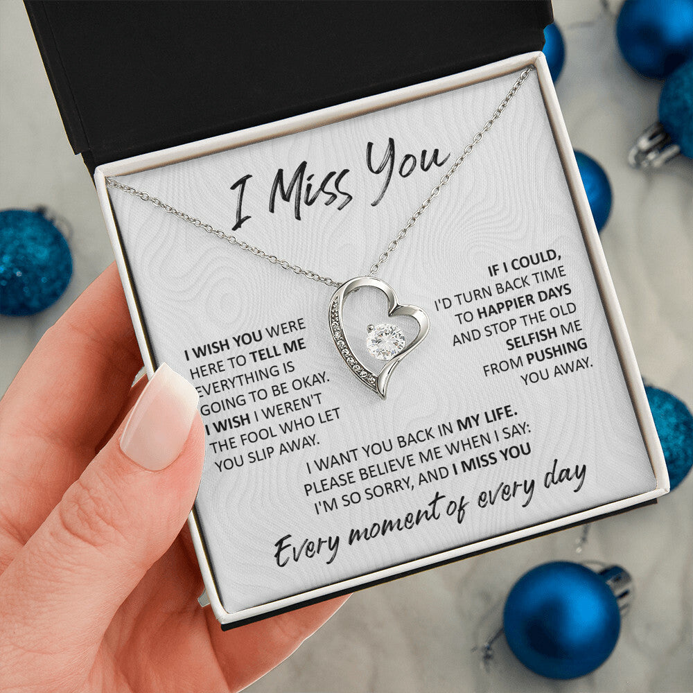 I miss you Forever Love Necklace