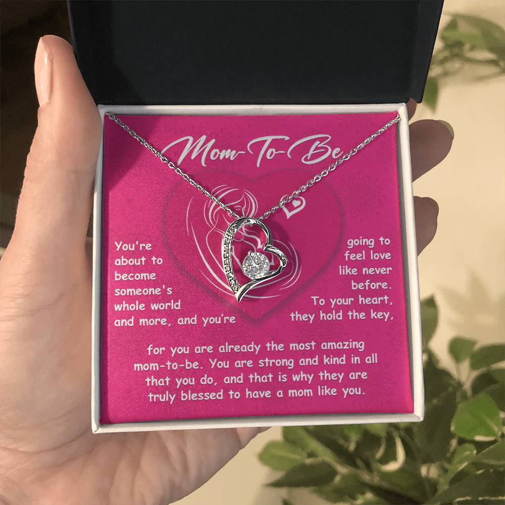 Mom To Be Love Heart Necklace