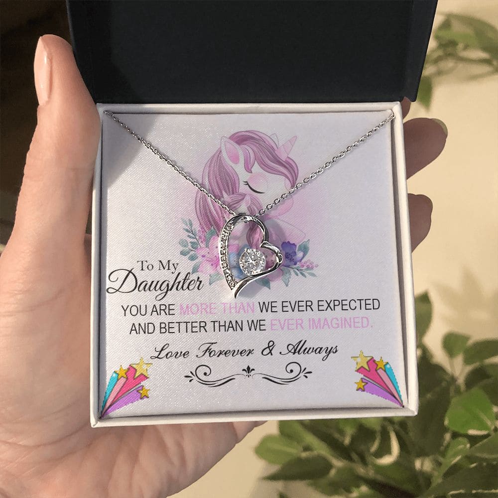 To My daughter Love forever and Always | Love Heart Necklace