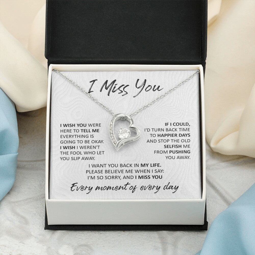 I miss you Forever Love Necklace