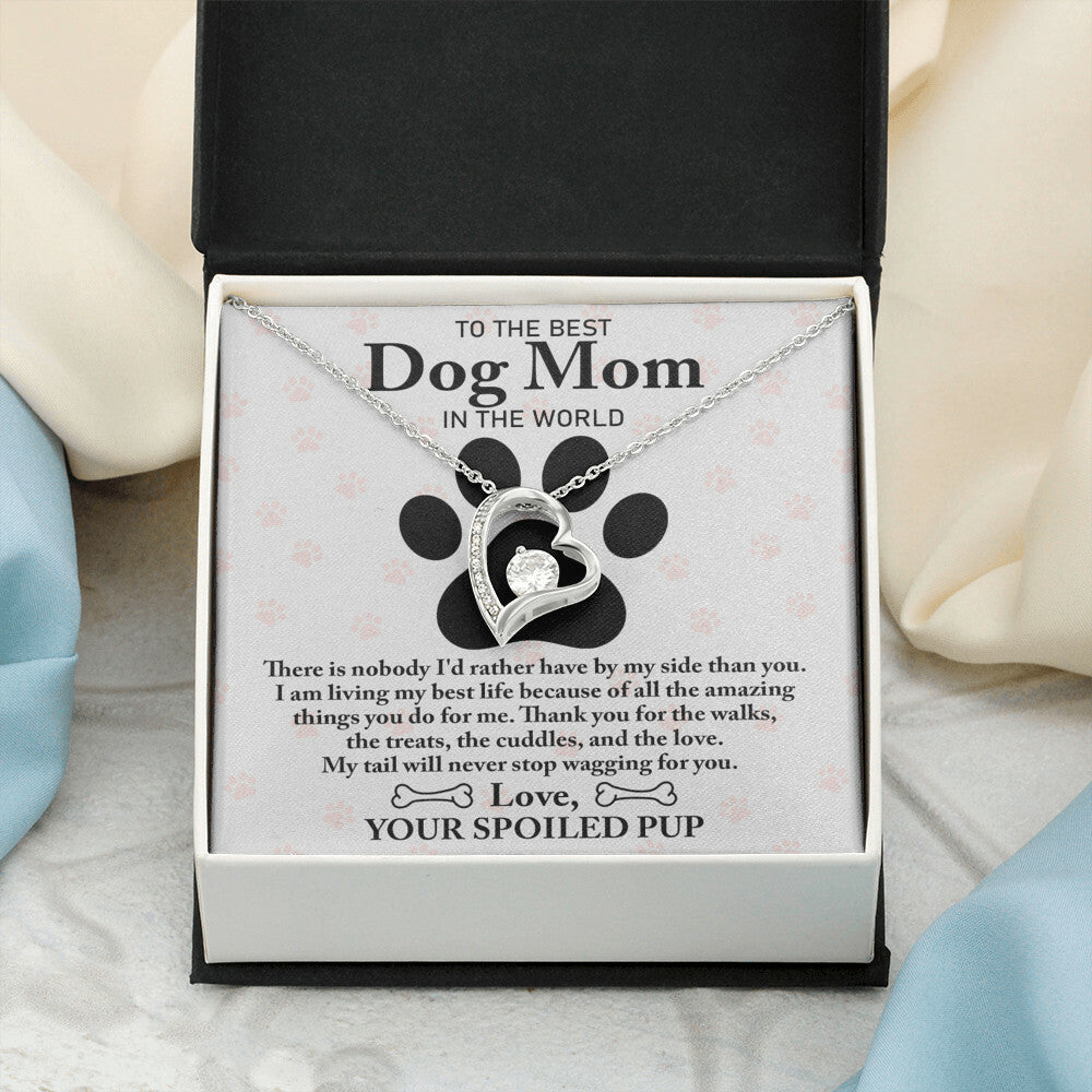 For the Best Dog Mom in the world Forever Love Necklace