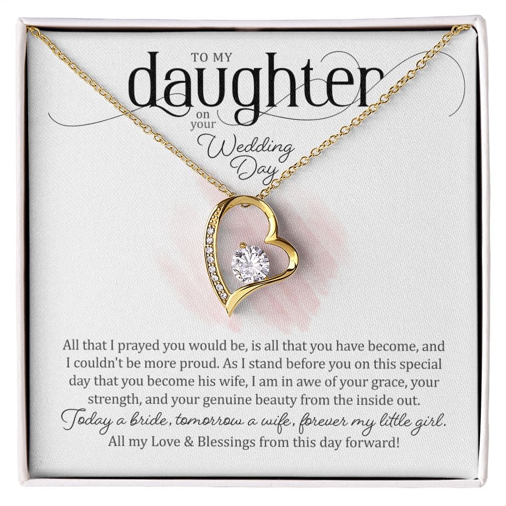 To my daughter on your Wedding Day | Love Heart Necklace