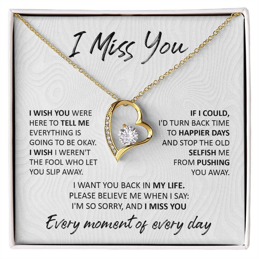 I miss you Forever Love Necklace