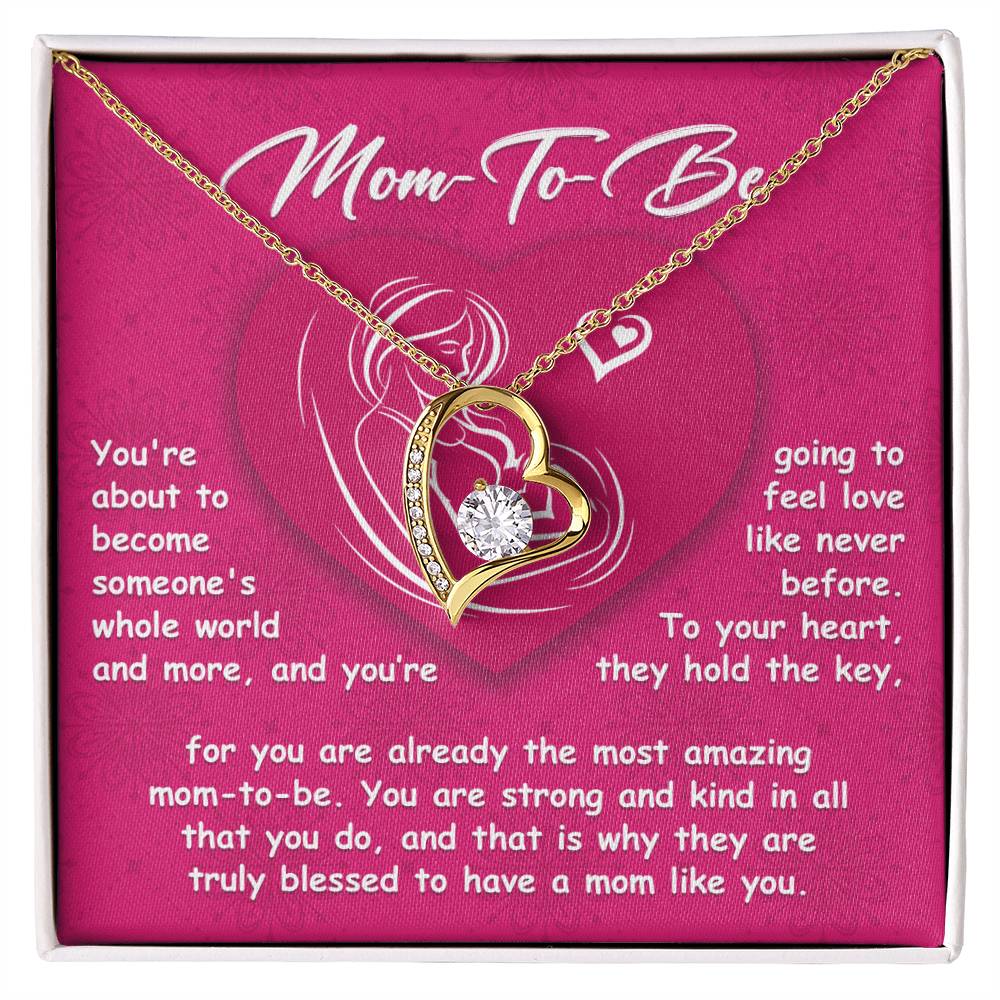 Mom To Be Love Heart Necklace