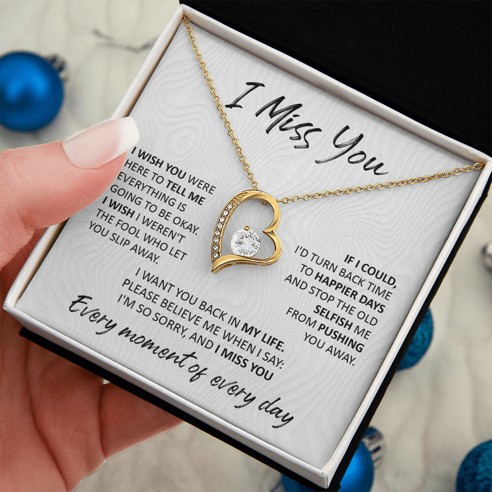 I miss you Forever Love Necklace