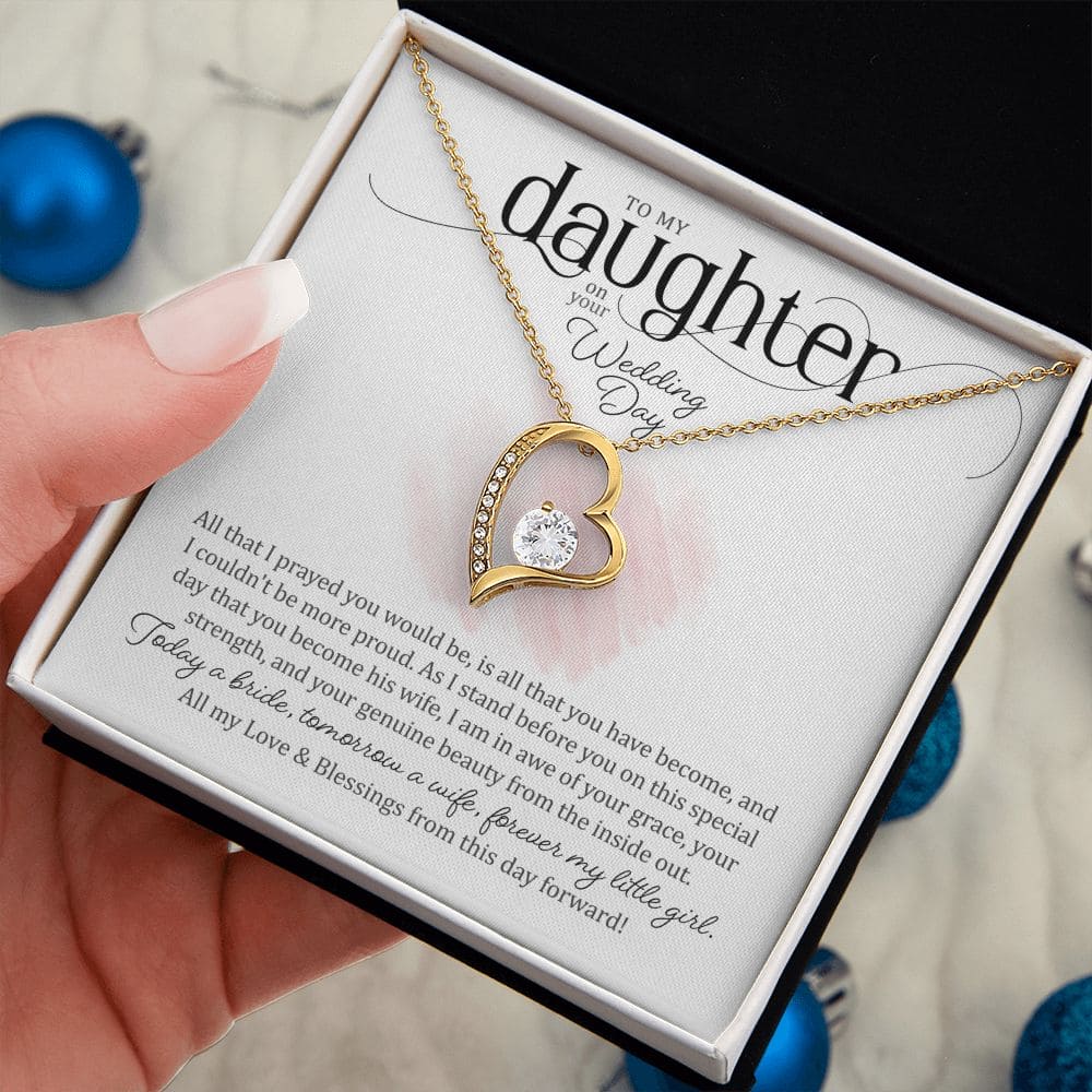 To my daughter on your Wedding Day | Love Heart Necklace
