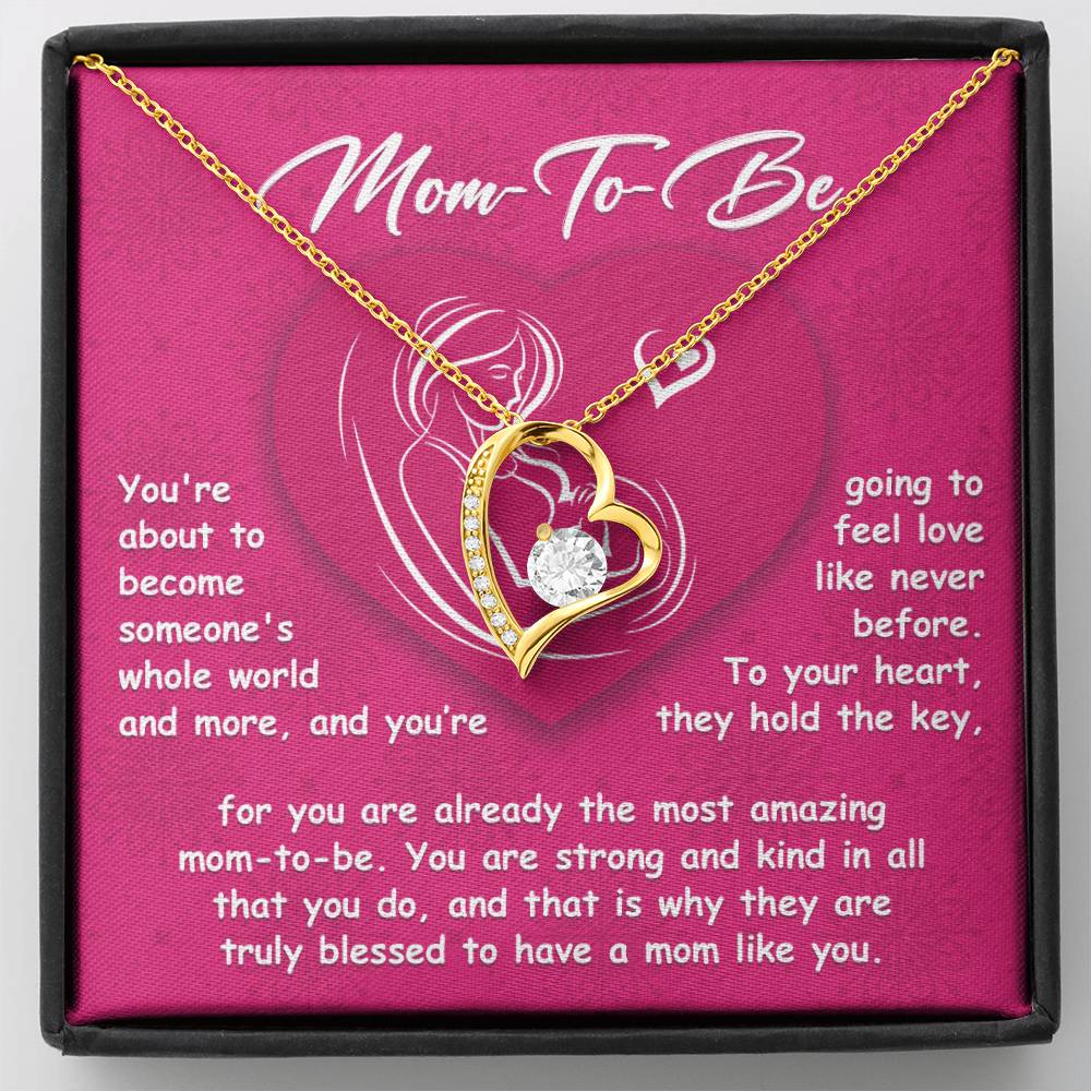 Mom To Be Love Heart Necklace