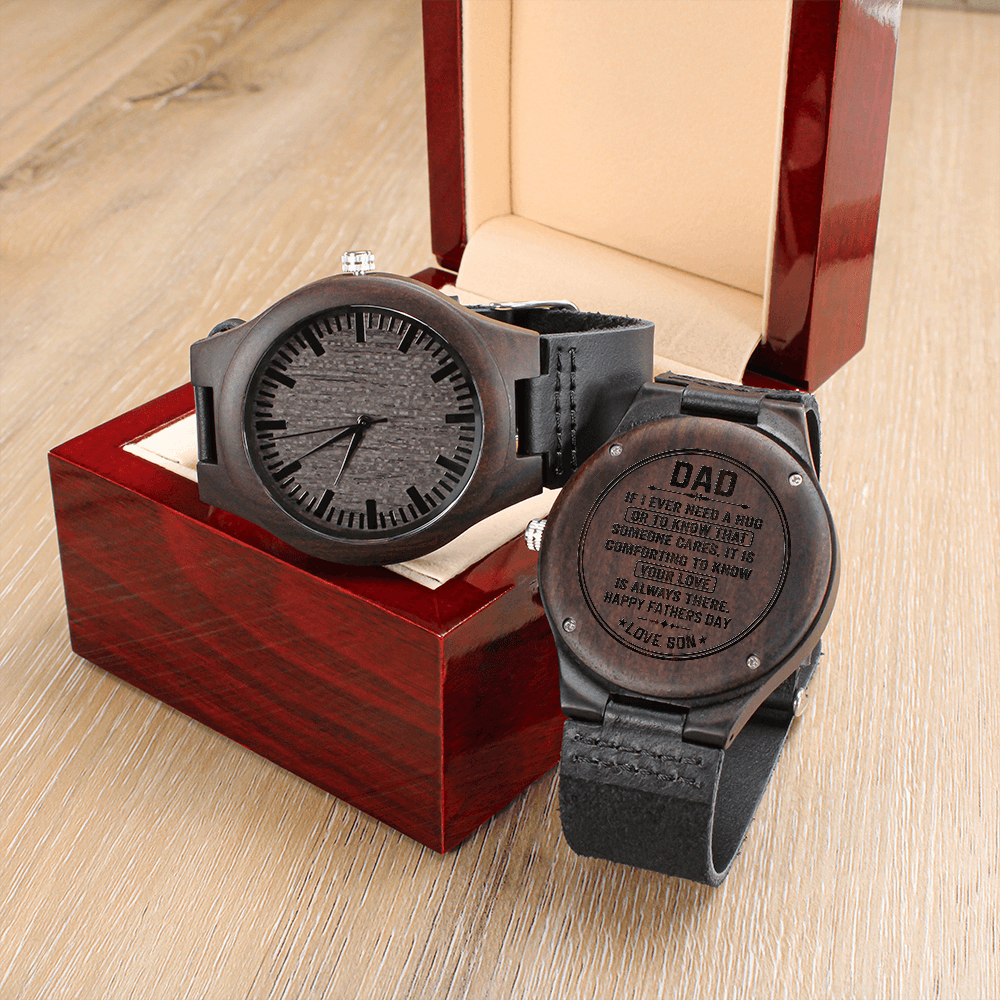 To my Dad Timeless Engraved Wooden Watch