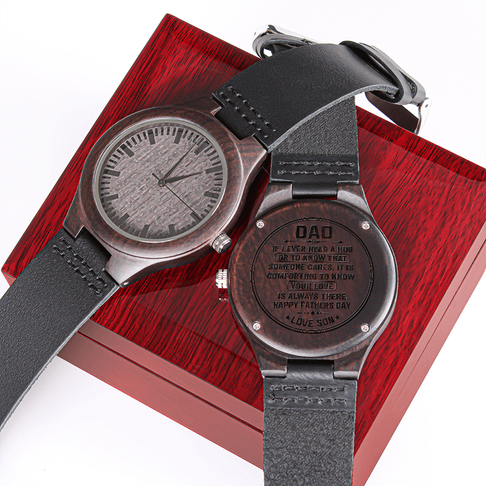 To my Dad Timeless Engraved Wooden Watch