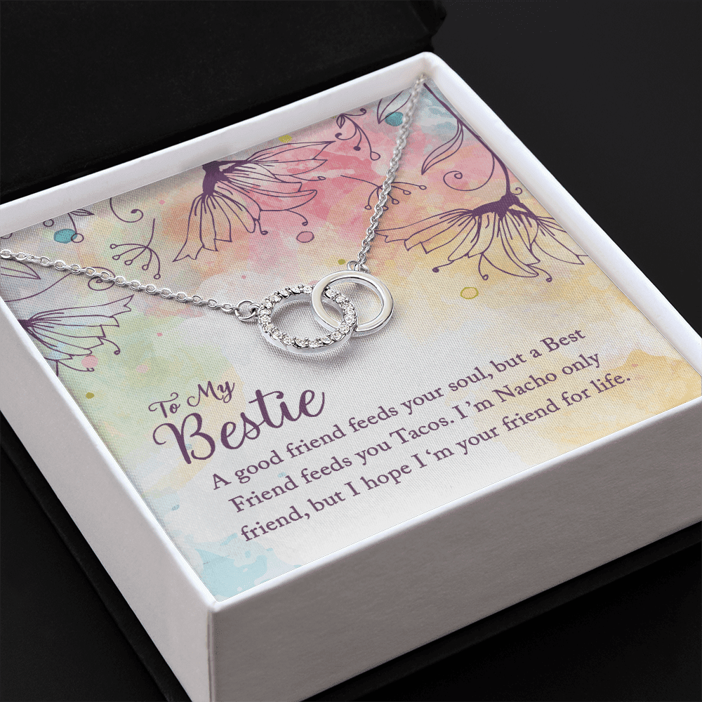 To my Bestie, Nacho Tacos Perfect Pair Necklace