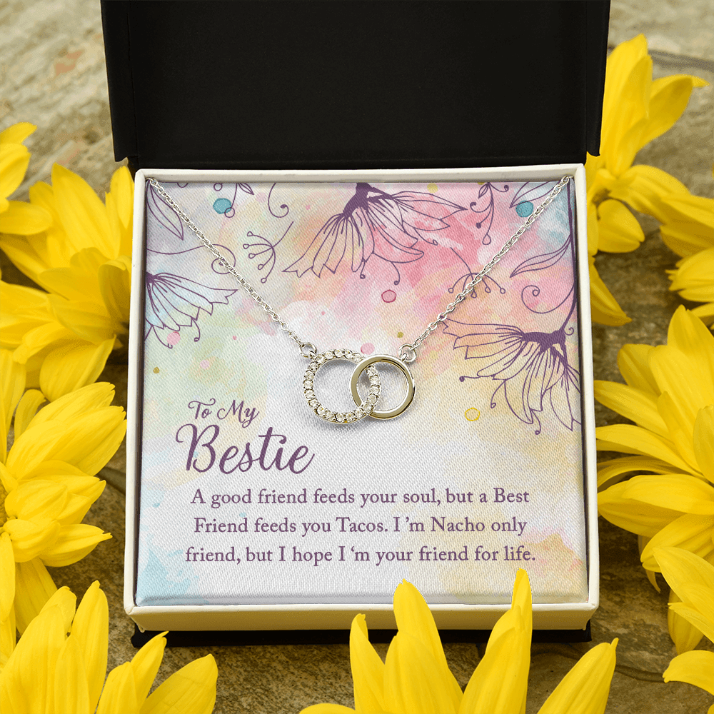 To my Bestie, Nacho Tacos Perfect Pair Necklace