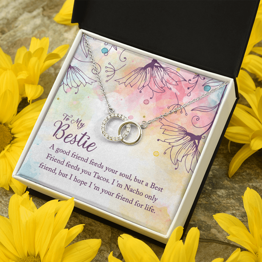 To my Bestie, Nacho Tacos Perfect Pair Necklace