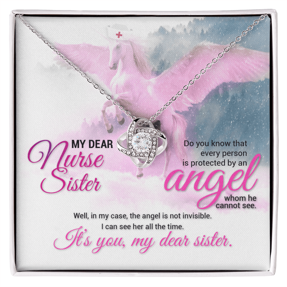 To my Dear Nurse Sister | Love Knot Necklace