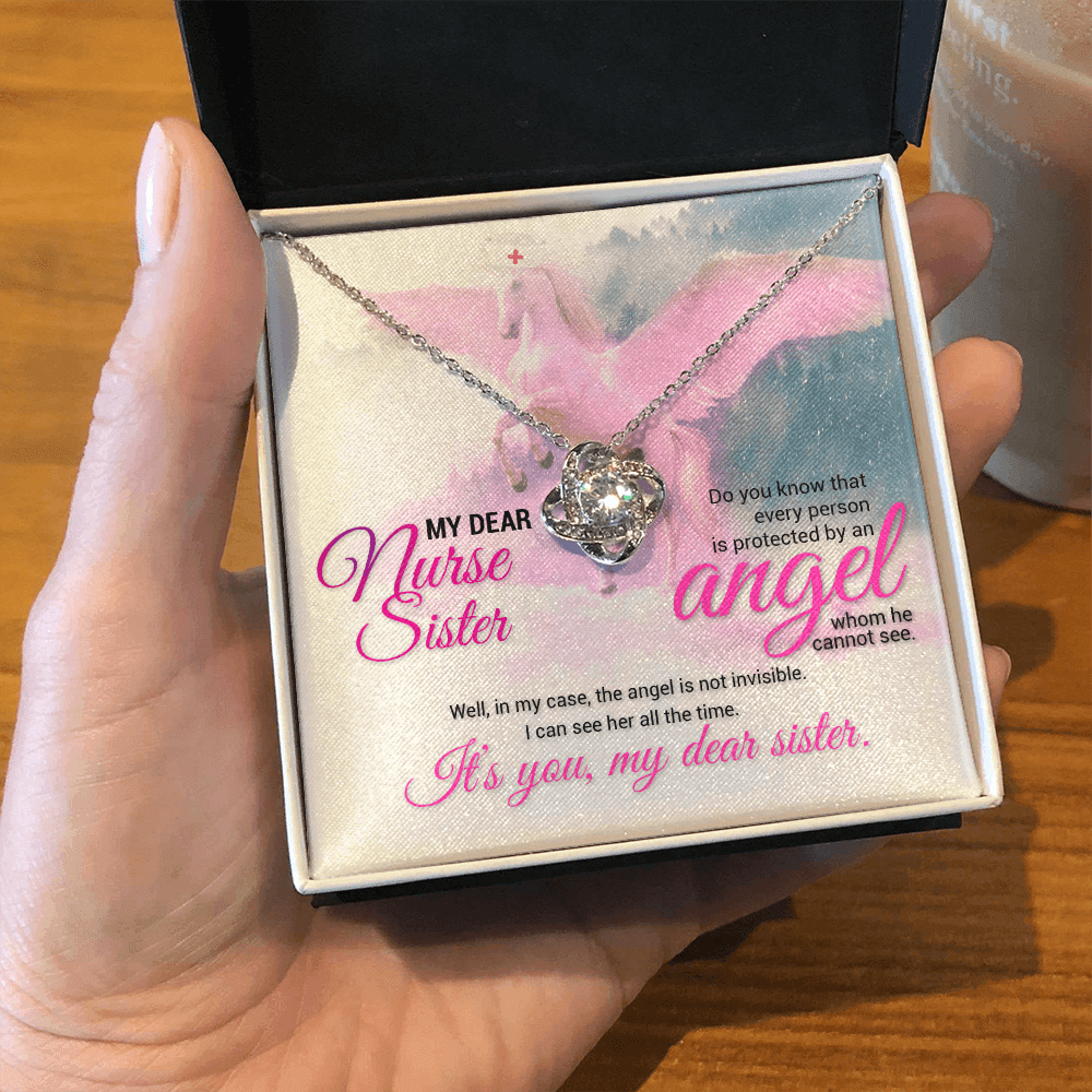 To my Dear Nurse Sister | Love Knot Necklace