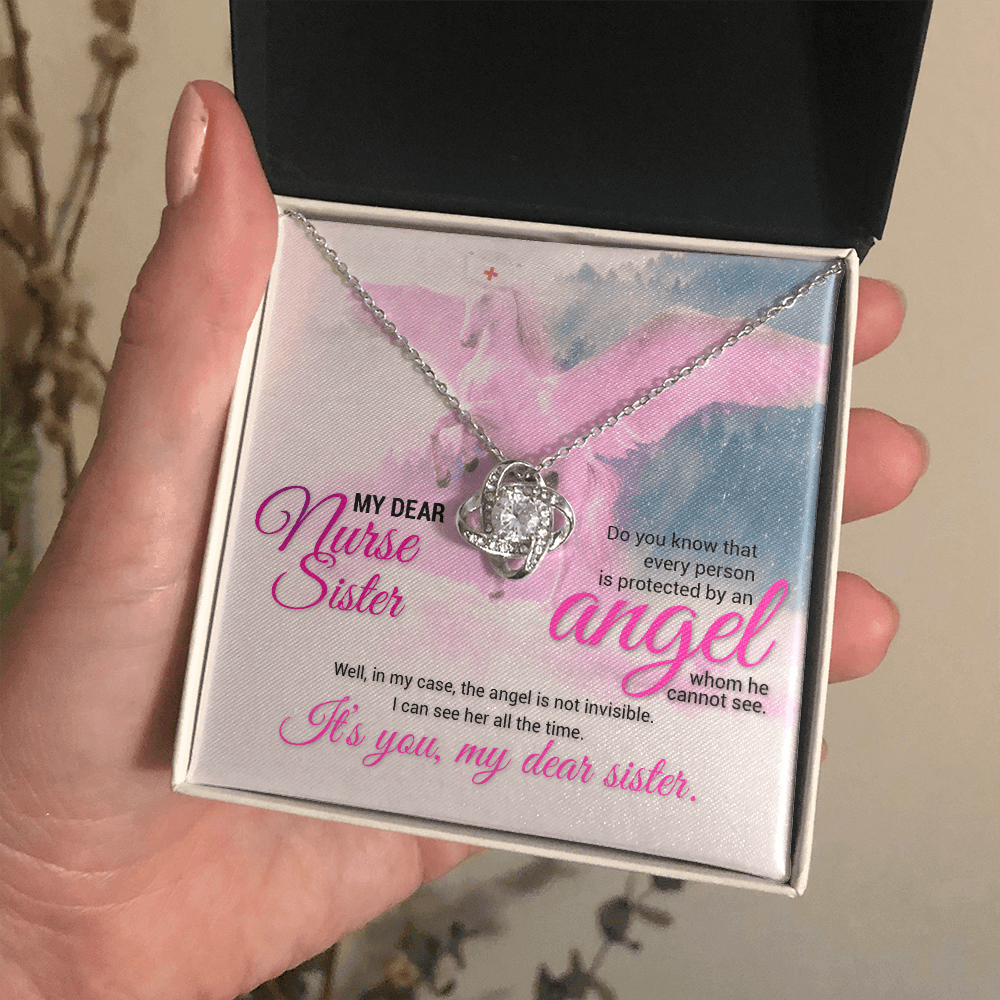 To my Dear Nurse Sister | Love Knot Necklace