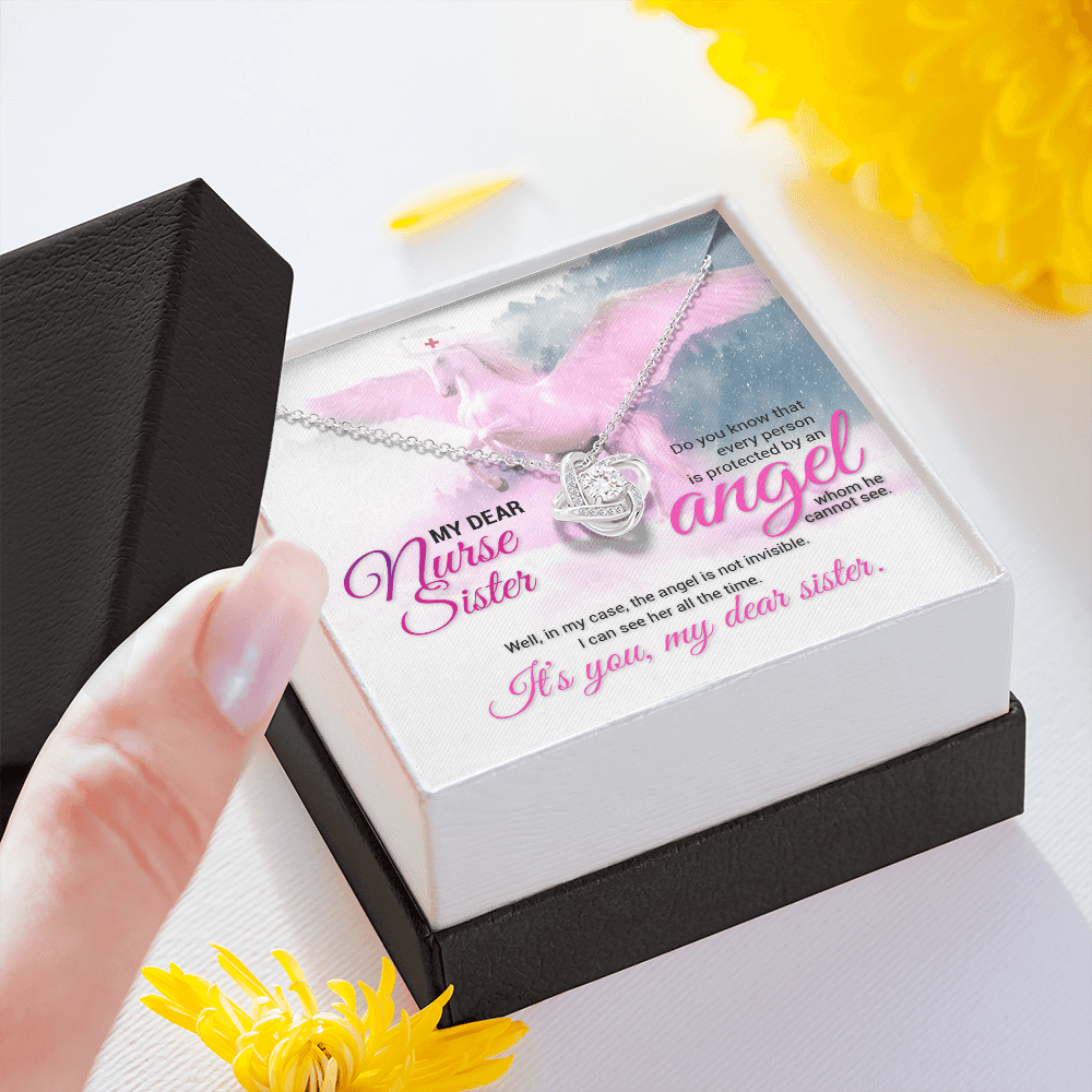 To my Dear Nurse Sister | Love Knot Necklace