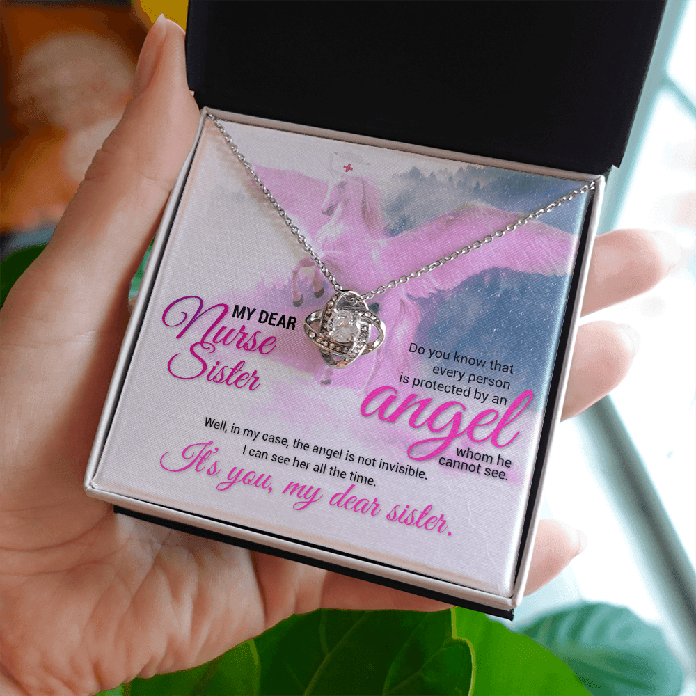 To my Dear Nurse Sister | Love Knot Necklace