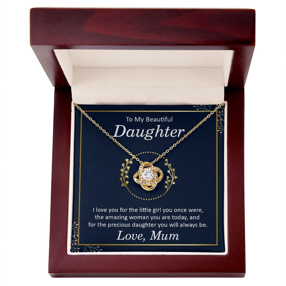 To my Beautiful Daughter | Love Knot Necklace