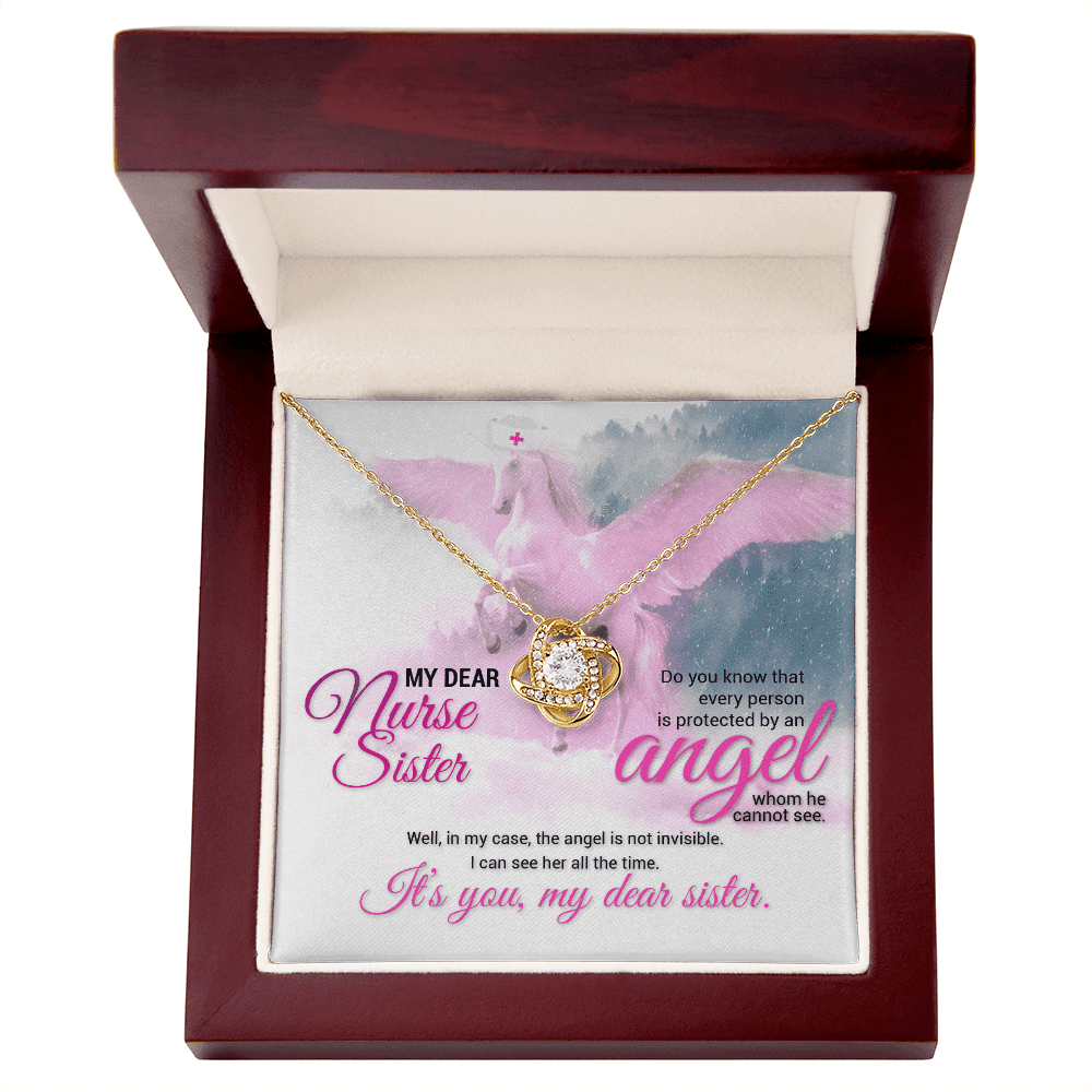 To my Dear Nurse Sister | Love Knot Necklace