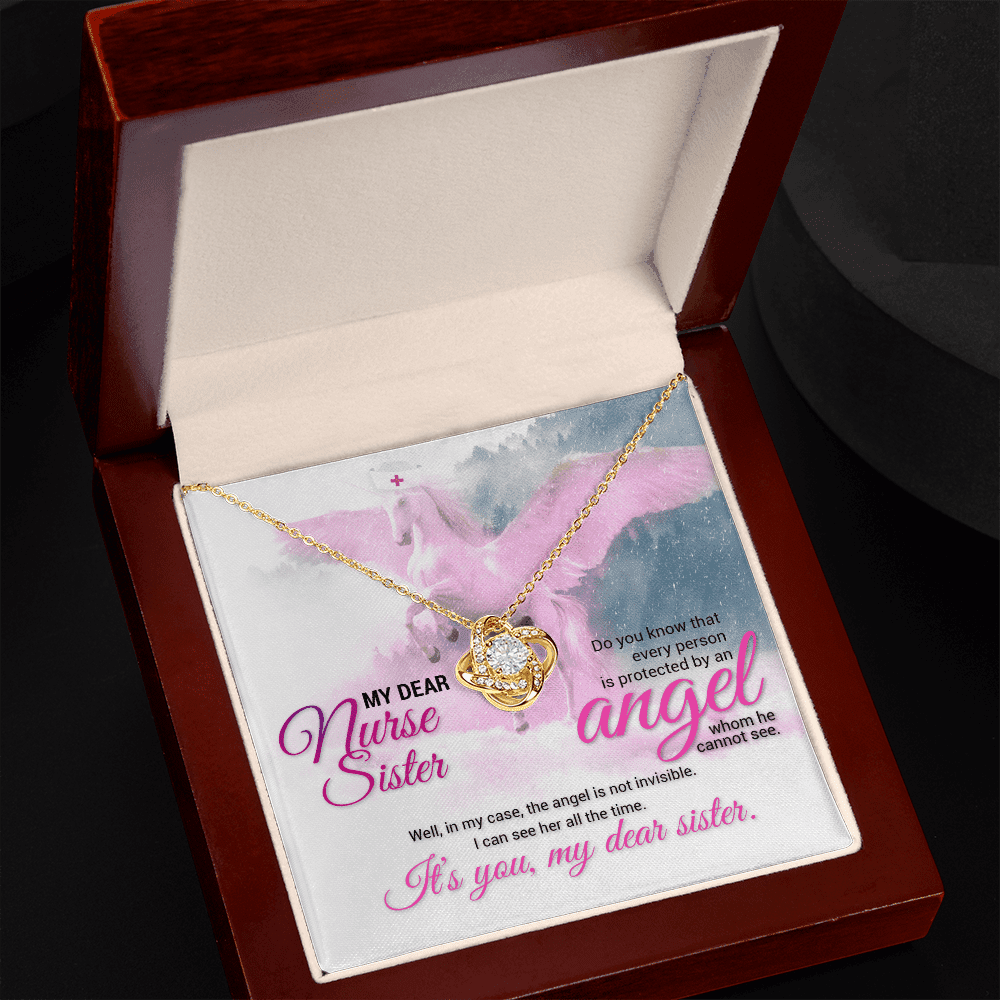 To my Dear Nurse Sister | Love Knot Necklace
