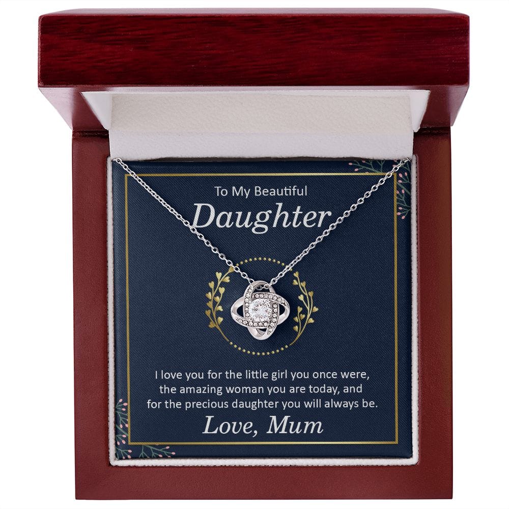 To my Beautiful Daughter | Love Knot Necklace