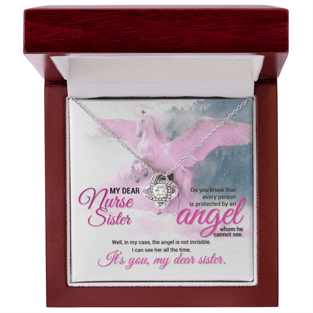 To my Dear Nurse Sister | Love Knot Necklace