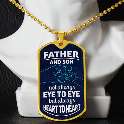 Father and Son Gift | Dog Tag Military Chain style